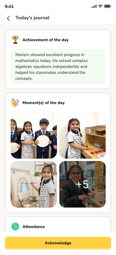 Student journal acknowledgement in English